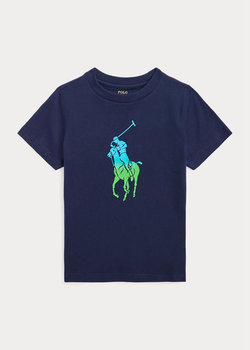 Camiseta Ralph Lauren Niño 1.5-6 Años Ombre Big Pony Cotton Jersey Chile Azul Marino SDJAR-2514